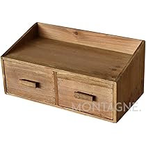 Amazon.co.jp: 天然木 アンティーク調 二列上部 ラック (M) 卓上