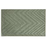 Natural Woven Accent Rug Skid Resistant Zig Zag Grey 33 x 20 [並行輸入品]