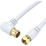 HORIC アンテナケーブル S-4C-FB同軸 3.0m ホワイト BS/CS/地デジ/4K8K放送対応 F型差込式/ネジ式コネクタ L字/ストレートタイプ HAT30-921LS