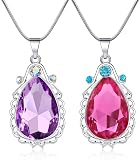 ちいさなプリンセスソフィアのお守りとプリンセスエレナのネックレス 2個 ツインシスター ティアドロップネックレス マジックジュエリー 女の子へのギフト