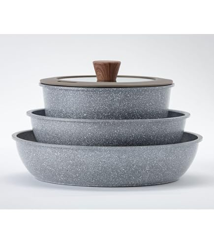 Amazon | ヨシカワ 菰田欣也 3層アルミクラッド 片手鍋 18cm ガラス蓋