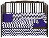 Baby Doll Bedding Chevron 4 Piece Crib Bedding Set, Plum by BabyDoll Bedding