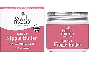 Organic Butter Breastfeeding Cream by Earth Mama | Lanolin-free, Safe for Nursing & Dry Skin, Non-GMO Project Verified, 2-Fluid Ounce (Packaging May Vary)