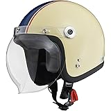 リード工業 バイクヘルメット ジェット BARTON BC-10 アイボリー ネイビー フリー (頭囲 57cm~60cm未満)