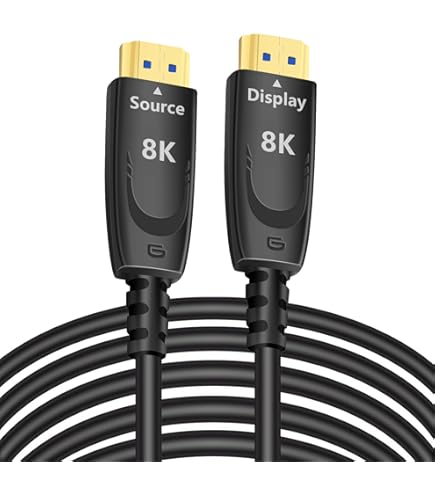 Amazon | JIB 光ファイバー8K HDMI ケーブルハイスピード 48Gbps
