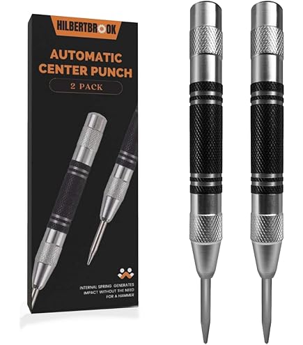 2 Pack Automatic Center Punch, Pamiso 5.1 Inch Spring Loaded Drill