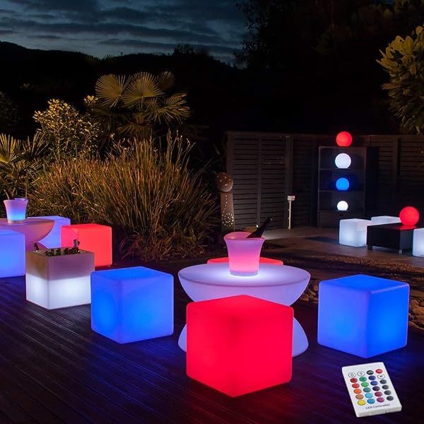 Amazon | BLUEYE コードレス LED キューブ & ボール ナイトライト 16 