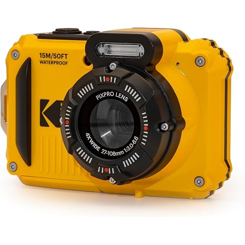 PIXPRO KODAK(コダック) コンパクトデジタルカメラ 防水 防塵 耐衝撃 CALSモード 1600万画素 光学4倍ズーム イエロー WPZ2-AMZ