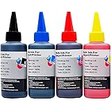 キャノン Canon 詰め替えインク 互換 100ml 4色セット 全機種対応 BK/C/M/Y ボトルインク【ピーチマート】(4色セット)