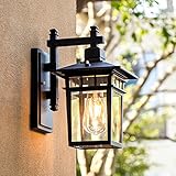 BAYCHEER ブラケットライト 玄関ライト ウォールランプ アンティーク調 北欧 レトロ おしゃれ 門灯 外灯 壁掛け照明 インテリア ブラック HL449214