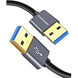 USB 3.0ケーブル, CableCreation USB 3.0 A (オス) - (オス) USB to USBケーブル HDDエンクロージャ、カメラ、手書きボード、ラジエーターなど対応 スペースグレー 1m