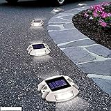 ソーラー電源LEDアウトドアRoad Driveway Pathway DockパスGroundステップライト