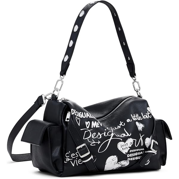 Amazon | [デシグアル] MICKEY STUDSTYLE BLACK MAYA PUハンドバッグ