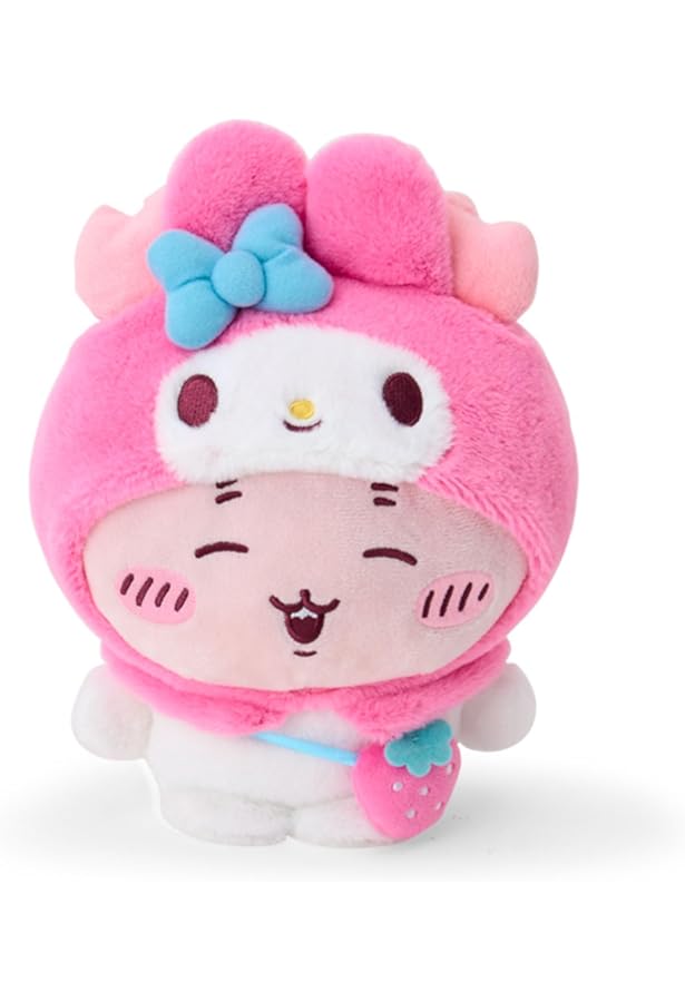 ちいかわ　サンリオキャラクターズ　ハチワレ　マイメロディ　マスコットホルダー マイメロディ ナガノフレンズ マスコットホルダー(ハチワレ