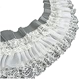 morytrade レース 生地 チュール 手芸 リボン 花柄 レースリボン フリル 幅9cm 2ヤード