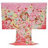 お宮参り 着物 女の子 初着 産着 正絹 毬 花柄 ピンク 女児 祝着 一つ身 着物タウン 3370-00950