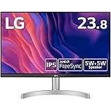 【Amazon.co.jp 限定】LG フレームレス モニター ディスプレイ 24ML600S-W 23.8インチ / フルHD/IPS アンチグレア / 1ms(MBR) / FreeSync対応/スピーカー搭載/フリッカーセーフ、ブルーライト低減