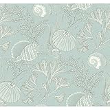 York Wallcoverings NY4870SMP Nautical Living Coral Shells Wallpaper Memo Sample, 8-Inch x 10-Inch, S