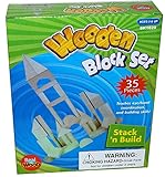 Stack 'n Build 35-Piece Wooden Block Set [並行輸入品]
