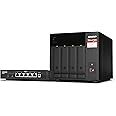 QNAP TS-473A 4-Bay AMD Ryzen クアッドコア 2.5GbE NAS QSW-1105-5T 5ポート 2.5GbE アンマネージドスイッチ