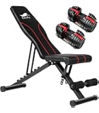 Amazon | Taimonik トレーニングベンチ＋可変式 セット商品 ダンベル