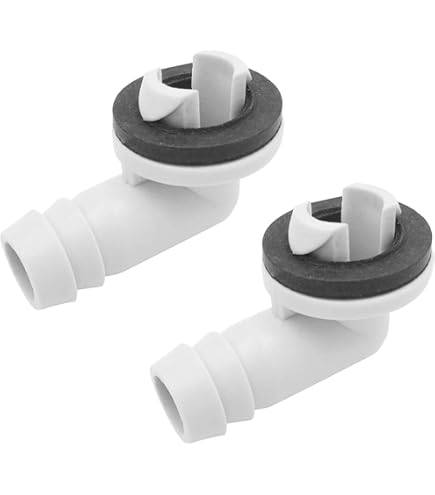 2-Pack 40mm AC Drain Hose Connectors - PVC Elbow Fittings For Window & Mini Split Air Conditioners