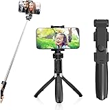 【2019最新版】スマホ三脚 Bluetooth iphone 自撮り棒 超軽量 セルカ棒 ワイヤレスリモコン 無線 コンパクト iPhone xs iPhone xr iPhone x iPhone 8 Xperia AndroidやiPhone対応 Beyck