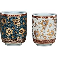 マルヨネ 九谷焼 組湯呑 コンビ鉄仙K4-710