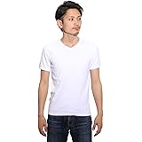 (アヴィレックス)AVIREX デイリーVネックリブTシャツ 半袖 L ホワイト