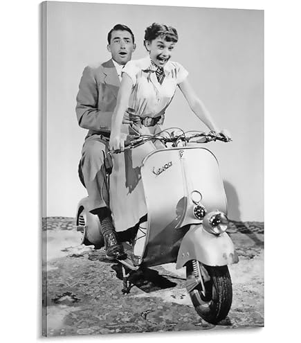 Amazon.co.jp: オードリー・ヘップバーン ローマの休日 乗馬 ベスパ