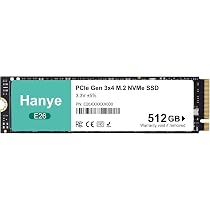 Amazon | Hanye 内蔵型 SSD 512GB PCIe Gen3x4 M.2 NVMe 2280 3100MB/s