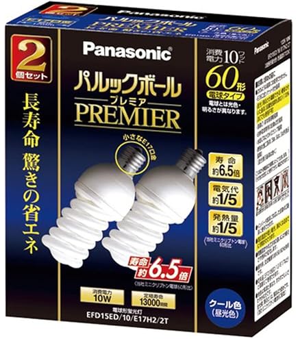 Amazon | パナソニック 電球形蛍光灯 パルックボールプレミア 電球60W