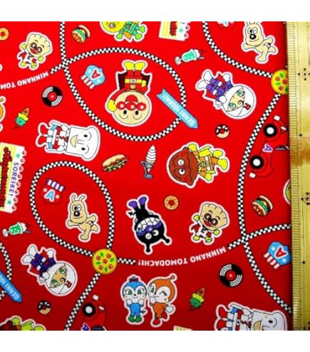 Amazon | ＜ 40cm単位で販売 ＞ キャラクター 生地 布 ア ン パ ン 
