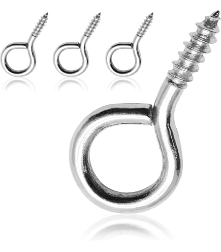 Uxcell 200-Pack 0.75-Inch Small Eye Screw Hooks – Galvanized Carbon Steel, Self-Tapping, For Crafts, Light Hanging, DIY Projects