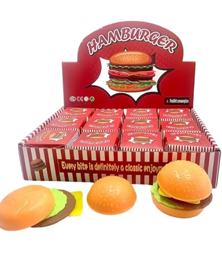Amazon.co.jp: ハンバーガー スクイーズ おもちゃ - 12 ピース/セット
