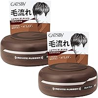 GATSBY(ギャツビー) ムービングラバーマルチフォルム メンズ スタイリング剤 ヘアワックス セット 80グラム (x 2)
