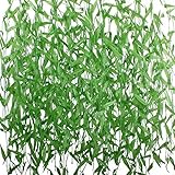 hogado 50個375フィート人工Vine Faux Silk WillowラタンウィッカーTwig Green Leaves GarlandシミュレーションホームガーデンOfficeウェディング