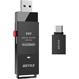 【Amazon.co.jp限定】 バッファロー SSD 外付け 2.0TB USB3.2 Gen2 読込速度 1050MB/秒 スティック コンパクト 小型 Type-Cアダプター付属 エコパッケージ 【 iPhone 17 / 17 pro 動作確認済み 】 SSD-SCH2.0U3BA/N