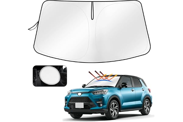 CARTIST ライズ サンシェード フロントガラス RAIZE A200A A210A H31.11~現行 車中泊 | 日除け, 遮光, UVカット, 内装劣化防止, 4層アルミ断熱, 遮熱構造, 車内温度抑制, ジャストフィット, 車種専用, ワ