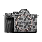 カメラ 保護レザーフィルム カメラ本体 保護フィルム Sony A7IV A7M4 A7 Mark IV カメラ 用 3M材料 ライトグレー・ジオメトリック