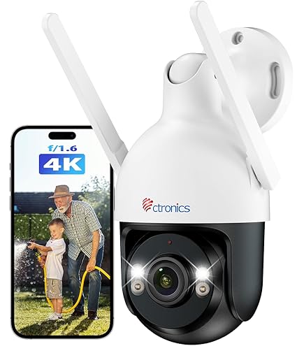Amazon.co.jp: Ctronics 4K 防犯カメラ 屋外 金属製 AI人/車/ペット