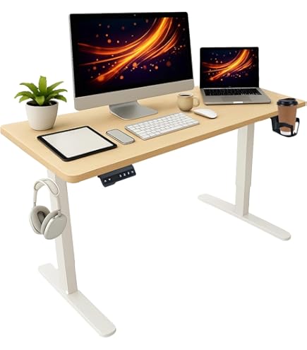 Amazon | AODK 昇降デスク 電動 昇降式デスク 幅140*70 昇降式