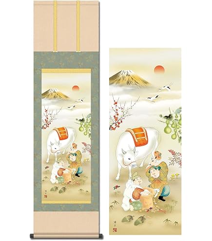 Amazon.co.jp: 一富士二鷹三茄子／いちふじにたかさんなす 幅54.5×高さ