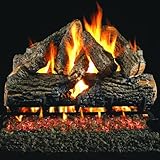 ピーターソンリアルファイアー24インチCharredオークログセットwith VentedプロパンANSI認定g46 Burner – 変数Flameリモート