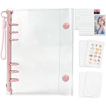 Amazon.co.jp: J.K.T シール帳 大きめ 透明 バインダー A5サイズ