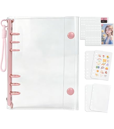 Amazon | J.K.T シール帳 透明バインダー はがせる A8/A7/A6/A5