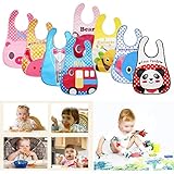調節可能な防水赤ちゃんビブス幼児少女|子どものための昼食ビブスボーイズ漫画パターンバンプ布自己飼養ケア| Adjustable Waterproof Baby Bibs Infant Boy Girl