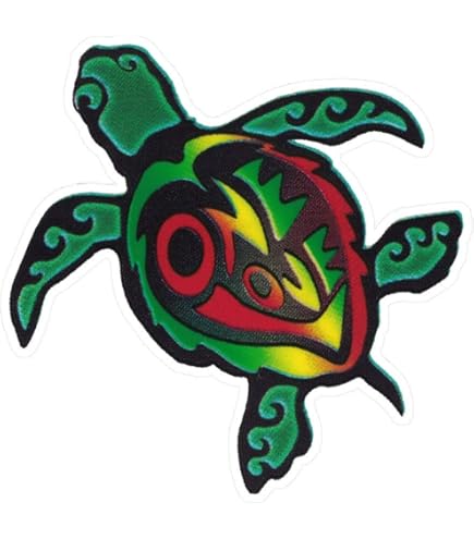 Amazon.co.jp: StickerBiz One Love レゲエ ラスタデザイン ハート 亀