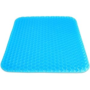 Serene freestyle 2020最新 無重力クッション 二重 ゲルクッション 両面使用可能 恒温 超通気 腰痛対策 腰楽クッション 高反発クッション 座布団 体圧分散 妊娠中 産後回復 痔防止 姿勢矯正 美尻 座り心地抜群 滑り止めカバー付き 自宅用 椅子 車 オフィス (ブルー2)