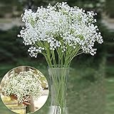 人工花6 x – Gypsophila Baby 's Breath – シルク花人工ローズ花のホームデコレーション、ブライダルウェディングブーケ、誕生日花BunchホテルパーティーGarden Fl
